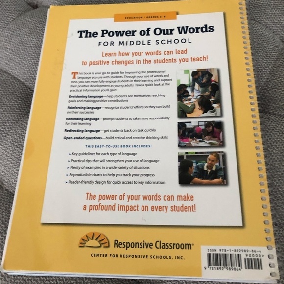 Responsive Classroom The Power of Our Words for Middle school spiral book - Picture 12 of 13